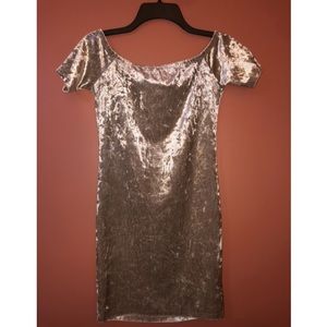 Velvet Off Shoulder Dress